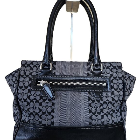 Euc Coach Legacy Signature Stripe Candance Shoulder Bag Purse - Picture 2 of 13